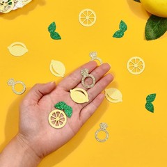 200 PCS Glitter Lemon Table Confetti Main Squeeze Bridal Shower Party Decor