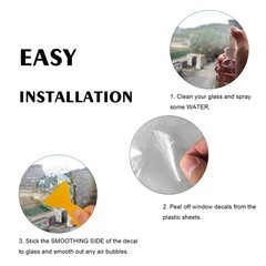 60 Pieces Static Window Clings Anti Collision Decals for Bird Star-60