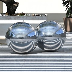 Yescom 2PCS 20″ Big Shiny Inflatable Mirror Ball Giant Reusable Hanging Silver