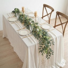 6 Ft 2 Packs Artificial Greenery Eucalyptus Garlands Faux Silver Dollar