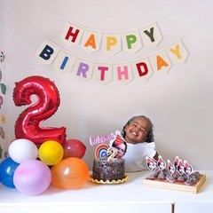 Colorful Happy Birthday Banner – Rainbow Birthday Party Decorations,Bohemian
