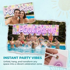 Colorful Birthday Backdrop Banner for Party, Large Photo Background Decoratio…