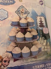 Disney Frozen Elsa & Anna Cupcake Cardboard Stand New & Sealed by Wilton