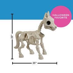 25″ x 23″ Standing Pony Plastic Skeleton Halloween Decoration – Morris Costumes