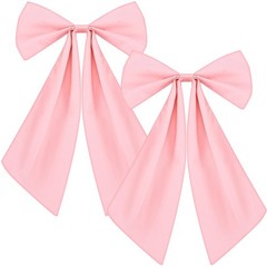 2 Pcs Large Pink Bows Decorations Coquette Party Decors 11 x 16 Inches Polyes…