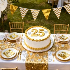 25th Wedding Anniversary Confetti Silver Glitter Table Scatter Decor 100 PCS