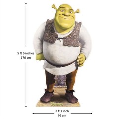 Star Cutouts, Shrek, Life-Size Cardboard Cutout Standup – 67 x 37 inches