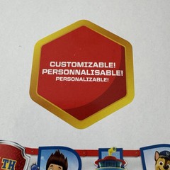 Paw Patrol Customizable Happy Birthday Banner NEW 10.75’ Long Spin Master