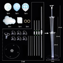 Cloud Party Balloons Stand Kit 2 Sets, Balloon Centerpieces for Tables with C…