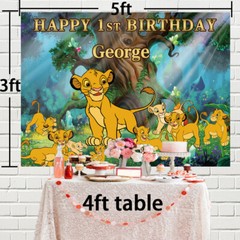 Simba The King Lion Personalised Custom Birthday Banner Backdrop Party Supplies