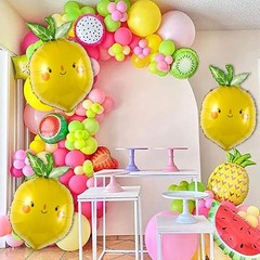 , Lemon Balloons Summer Balloon Fruit Foil Balloons for Fruit Lemon Themed Bi…