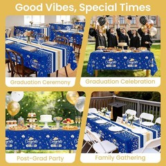4 Pack Graduation Tablecloth Disposable, Graduation Decorations 2026, Gongrats