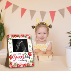 Strawberry Baby Shower Decorations, Baby Shower Sign Picture Frame, Berry Sweet
