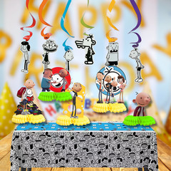 Diary wimpy kid Party Supplies happy birthday centerpiece decoration banner gift