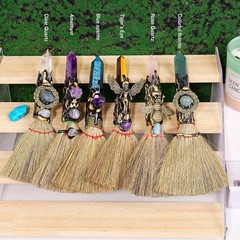 Witch Cinnamon Broom Natural Crystal Magic Sweeper Rose Quartz Tower Broom DIY