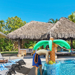 PARENTSWELL 63» Inflatable Palm Tree Cooler, Tropical Luau Party Decorations, I