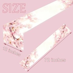 2Ct Cherry Blossom Party Table Runner – Japanese Spring Flowers Themed