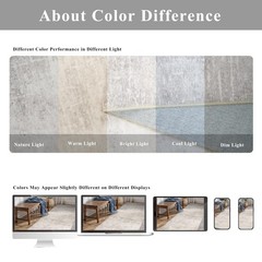 Washable 2×5 Kitchen Runner Rug: Abstract 2′ x 5′ (Rectangular), Beige/Cream