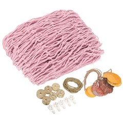 Decorative Fishing Net 40″x80″ Fish Net DECORative with Shell Light Pink