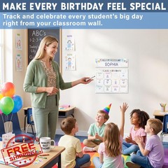 BEAWART Boho Birthday Poster Decor Classroom 2 Pack