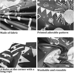 Decorations for Boys Girls, Black White Happy 18th Birthday Party Decorations, T