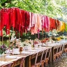 Pastel Rainbow Ribbon Tassel Garland Colorful Fabric Banner Hanging Patry