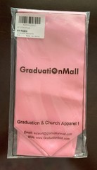 GRADUATION church STOLE CHOICE pink, black, light blue, royal blue unisex adult
