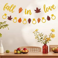 Fall In Love Banner Sign Garland for Thanksgiving Fall Autumn Wedding Party