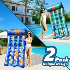 Best Pool Floats Lounger, 2 PCS 72»x35» Ultra-Comfort Rafts for Adults with