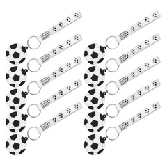 10 Pcs Football Silicone Keychain Small Soccer Keychains Pendant