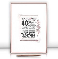 Rose Gold 40th Birthday Decorations for Womens – 40 Birthday Gifts For Her 12…