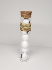 Happy Halloween Eyeball Test Tube – 6 Fake Eyeballs – Spooky Halloween Decoratio
