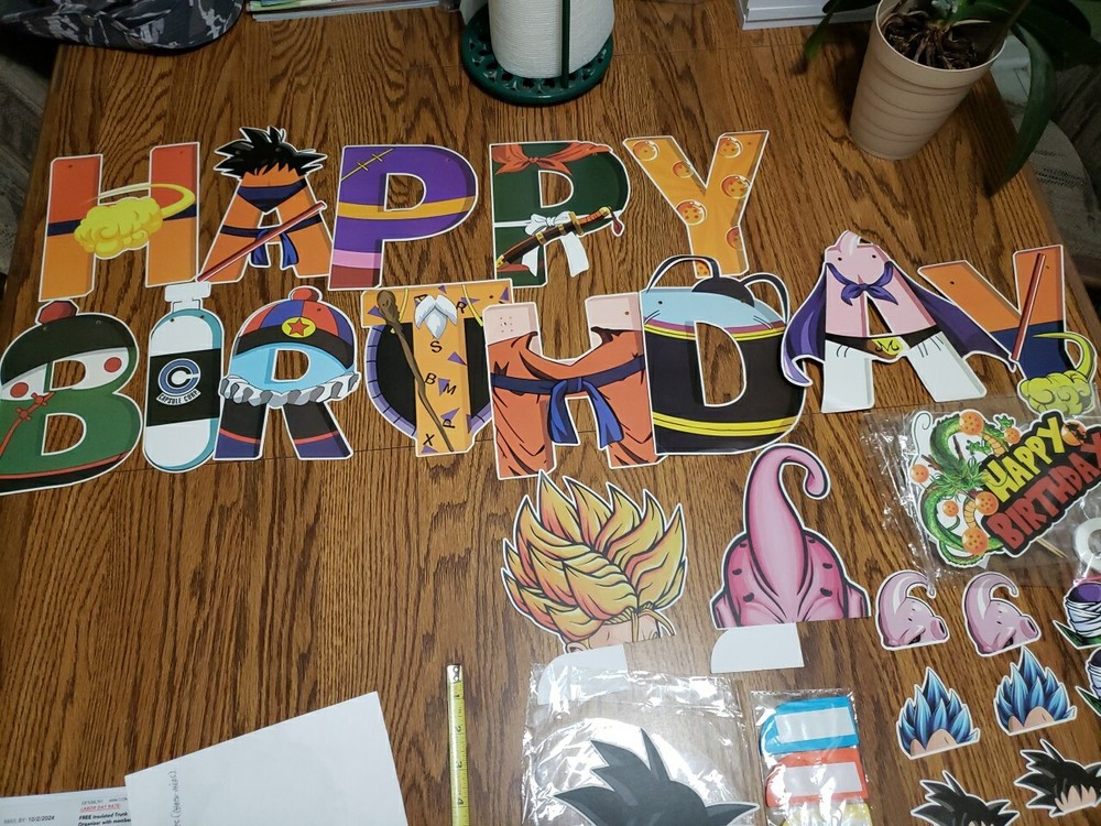 Dragon Ball Z Party Supplies Over 50 Pieces 24 Balloons, 24 Cupcake Toppers New