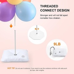 Upgraded , Large Adjustable Stand with Base, 10Ft Wide & 9FT Tall for Birthda…