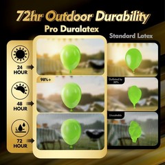 Duralatex Lime Green Balloons – 100 Pack 12 inch Extra-Thick Light Green Ball…