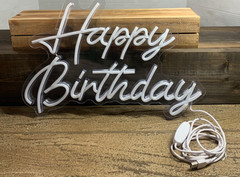 Happy Birthday LED Neon Sign USB Acrylic Party Decor Light New in Box