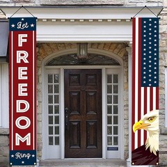 Celebrate with Style: 71x12in Red White Blue Banner for 4th of July Festivities