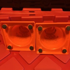 Set of 2 Orange Traffic Cones Decorations – 60th Birthday Zone – NEW!