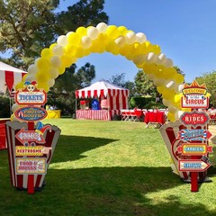 20 PCS Circus Carnival Decorations Theme Party Photo Booth Props Welcome Signs