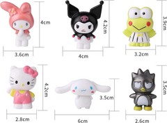6 Pack Cute Lovely Characters Figurines for Kids Birthday Party Supplies Anime