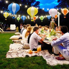 12-Inch Hot Air Balloon Paper Lanterns – 5 Vibrant Colors for Every Celebration