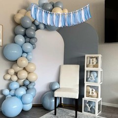 Blue and White Gingham Banner/Garland – First High Chair Banner,Gingham Garla…