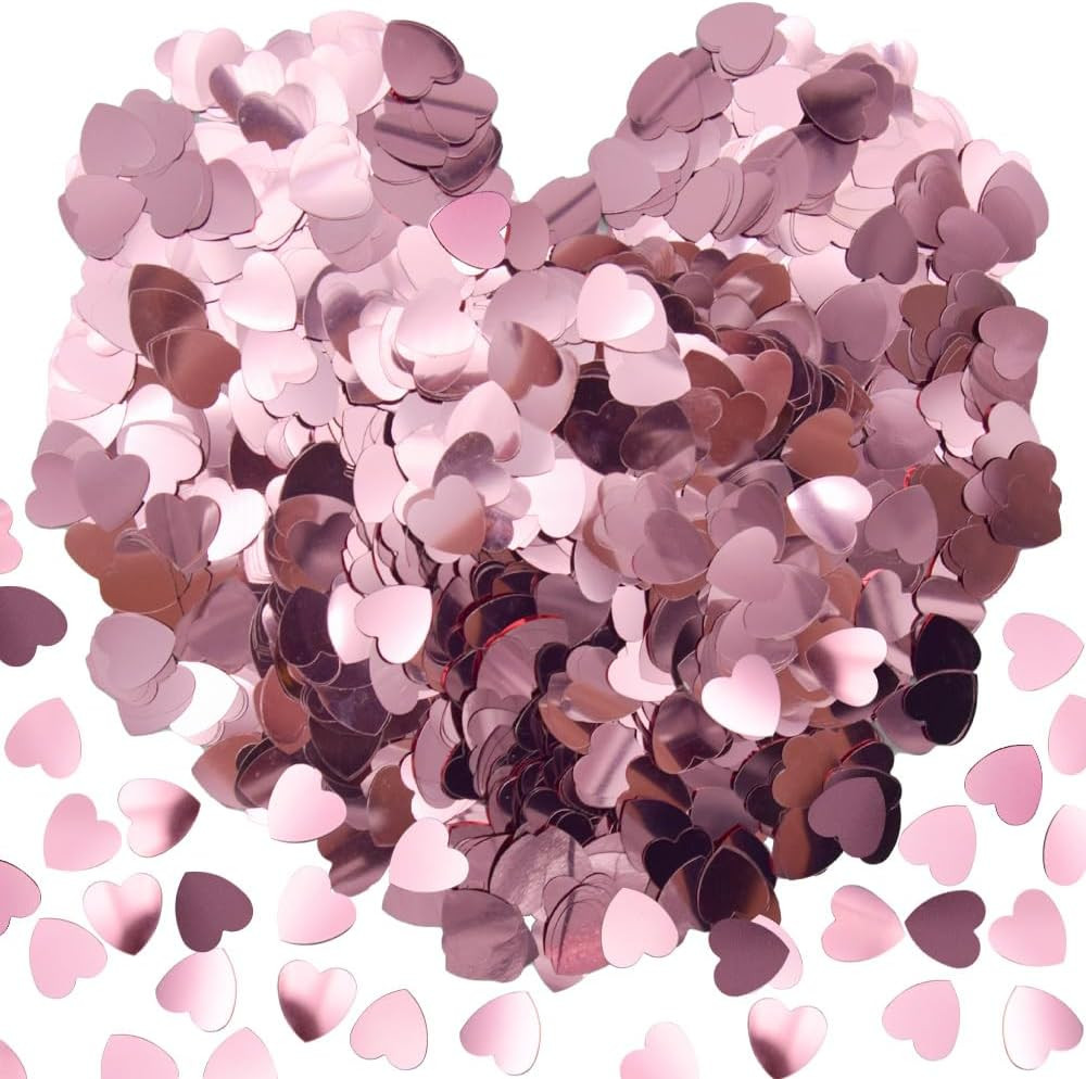 60g Love Heart Table Confetti 15mm Party Glitter Sequins Plastic Confetti Sprink