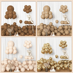 153Pcs Brown Balloon Garland Arch Kit Different Sizes 18 12 10 5 Inch Brown Retr