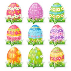 Easter Honeycomb Centerpieces Table Toppers Colorful Easter Egg Centerpieces Tab