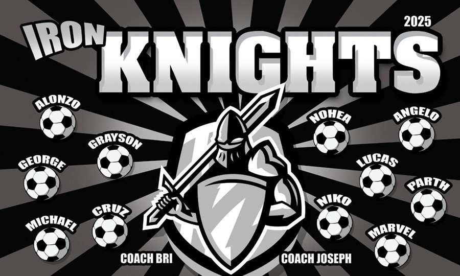 KNIGHTS – Soccer Team Banner – (3ft x5ft) Your Team Name and Custom Design
