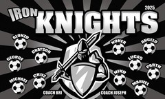 KNIGHTS – Soccer Team Banner – (3ft x5ft) Your Team Name and Custom Design