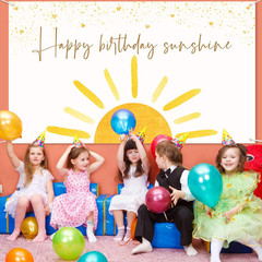 Boho Sun Happy Birthday Sunshine Backdrop Banner First Trip Around the Sun Wall