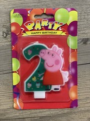2nd Birthday Peppa Pig Cake Candle – Kids Party Decorations – Fast Shipping!