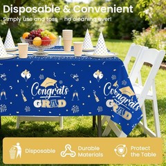 4 Pack Graduation Tablecloth Disposable, Graduation Decorations 2026, Gongrats